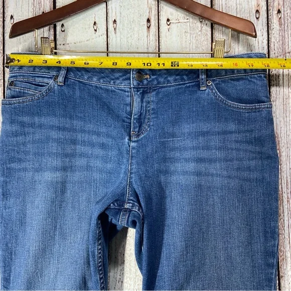 J Jill Jeans Womens 14P Blue Slim Leg Petite Mid Rise Stretch Denim Pants - Picture 9 of 11